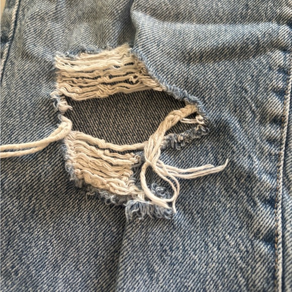 Garage Blue Distressed Mom Jeans - Picture 6 of 15
